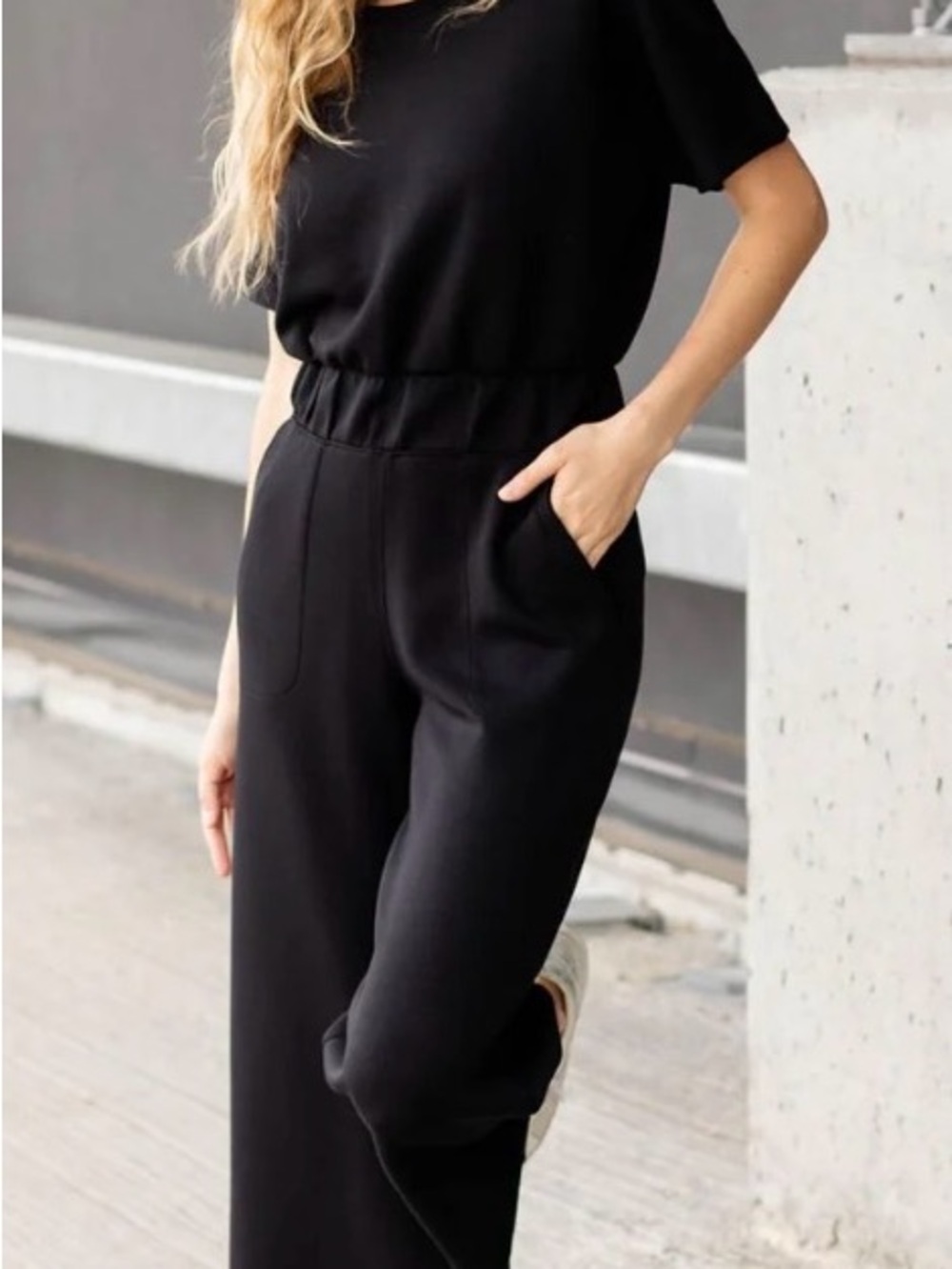 SPANX Air Essentials Crop Wide
Leg Jumpsuit - Picture 3 of 3